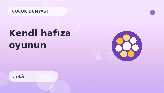 Kendi hafıza oyunun etkinliği