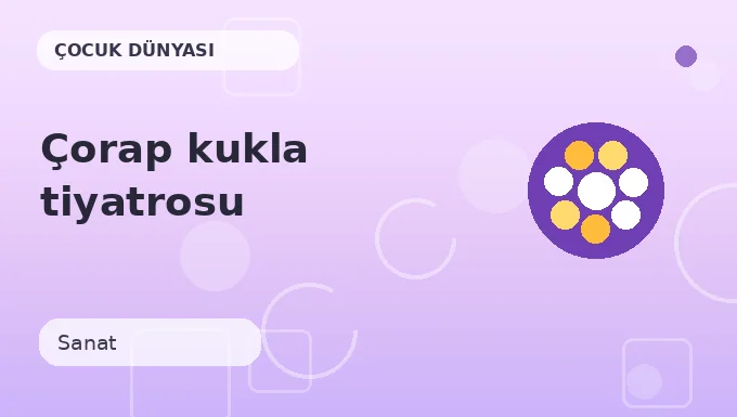 Çorap kukla tiyatrosu etkinliği