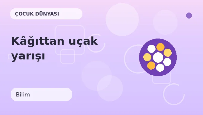 Kâğıttan uçak yarışı etkinliği