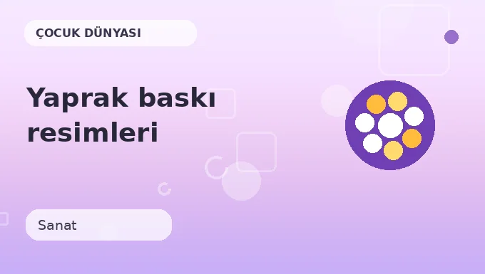 Yaprak baskı resimleri etkinliği
