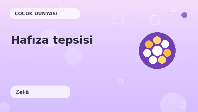 Hafıza tepsisi etkinliği