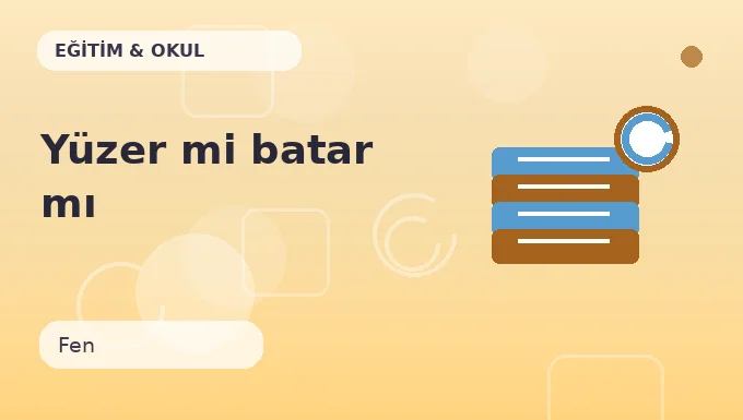 Yüzer mi batar mı