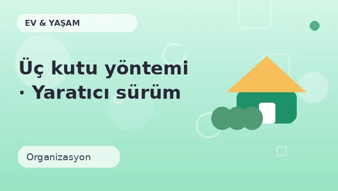 Üç kutu yöntemi · Yaratıcı sürüm