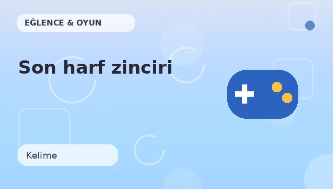 Son harf zinciri